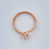 Anillo Solitario Linea Invertida 1.35gr / T6 1/4 / Oro Rosa 18K %
