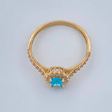 Anillo Halo Ovalado 2.15gr / T7 1/4 / Oro Amarillo 18K %