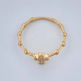 Anillo Cruz Esferas 1.75gr / T7 1/2 / Oro Amarillo 18K %