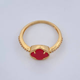 Anillo Trebol 2.45gr / T8 / Oro Amarillo Nac.Esp. 18K %