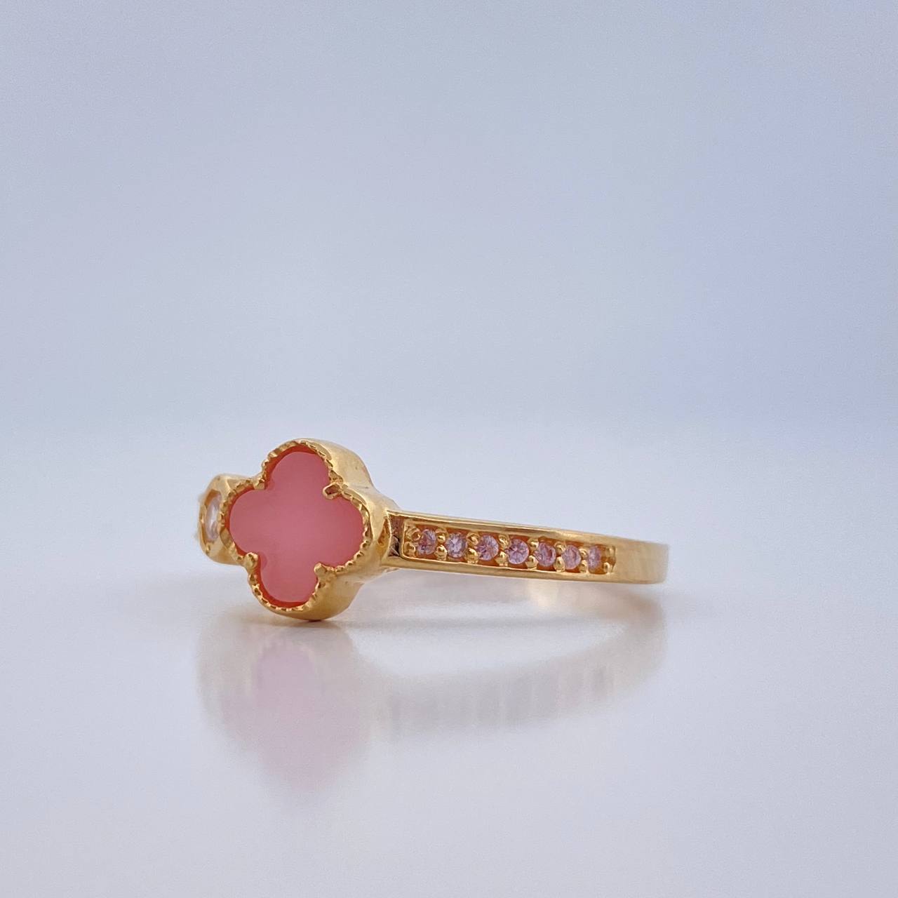 Anillo Trebol Churumbela 2.35gr / T7 1/2 / Oro Amarillo Nac.Esp. 18K %