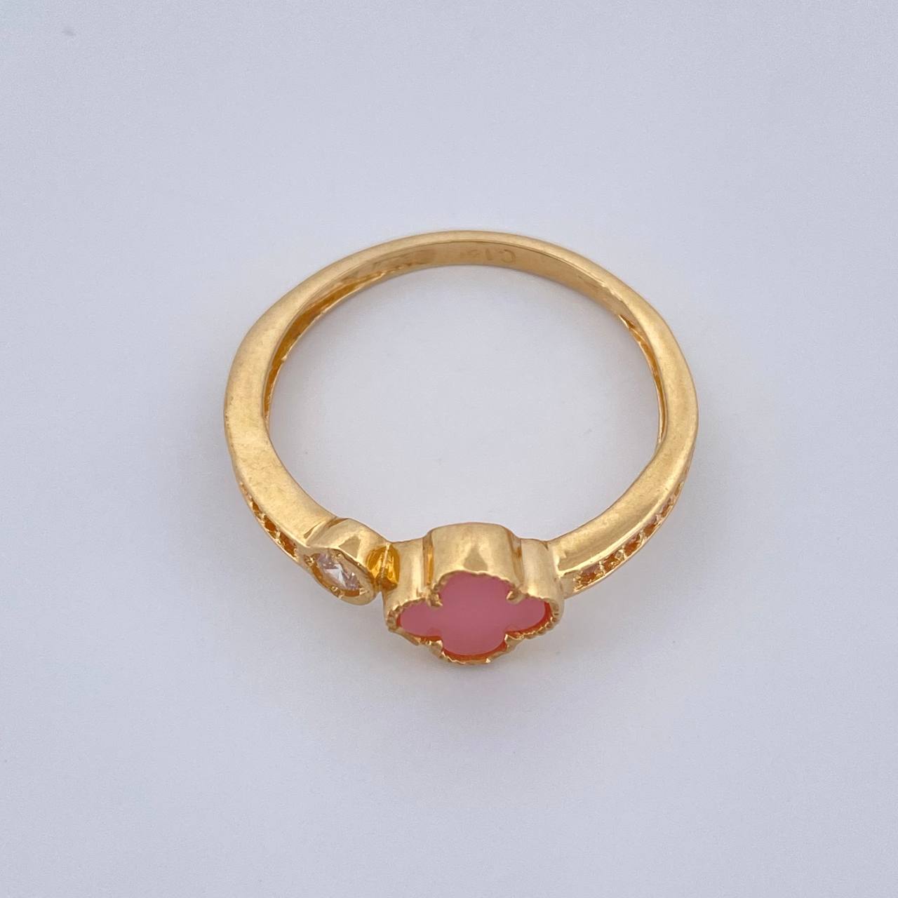 Anillo Trebol Churumbela 2.35gr / T7 1/2 / Oro Amarillo Nac.Esp. 18K %