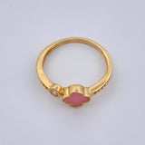 Anillo Trebol Churumbela 2.35gr / T7 1/2 / Oro Amarillo Nac.Esp. 18K %