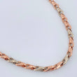 Cadena Rustica Espiga 9.9gr / 48cm / 4.8mm Dos Oros Blanco Rosa 18K %