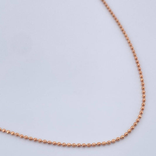 Cadena Militar 2.65gr / 60.5cm / 1mm Oro Rosa +3 18K %