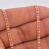 Cadena Morse Doble 12.55gr / 70.5cm / 2.68mm Oro Rosa +3 18K %