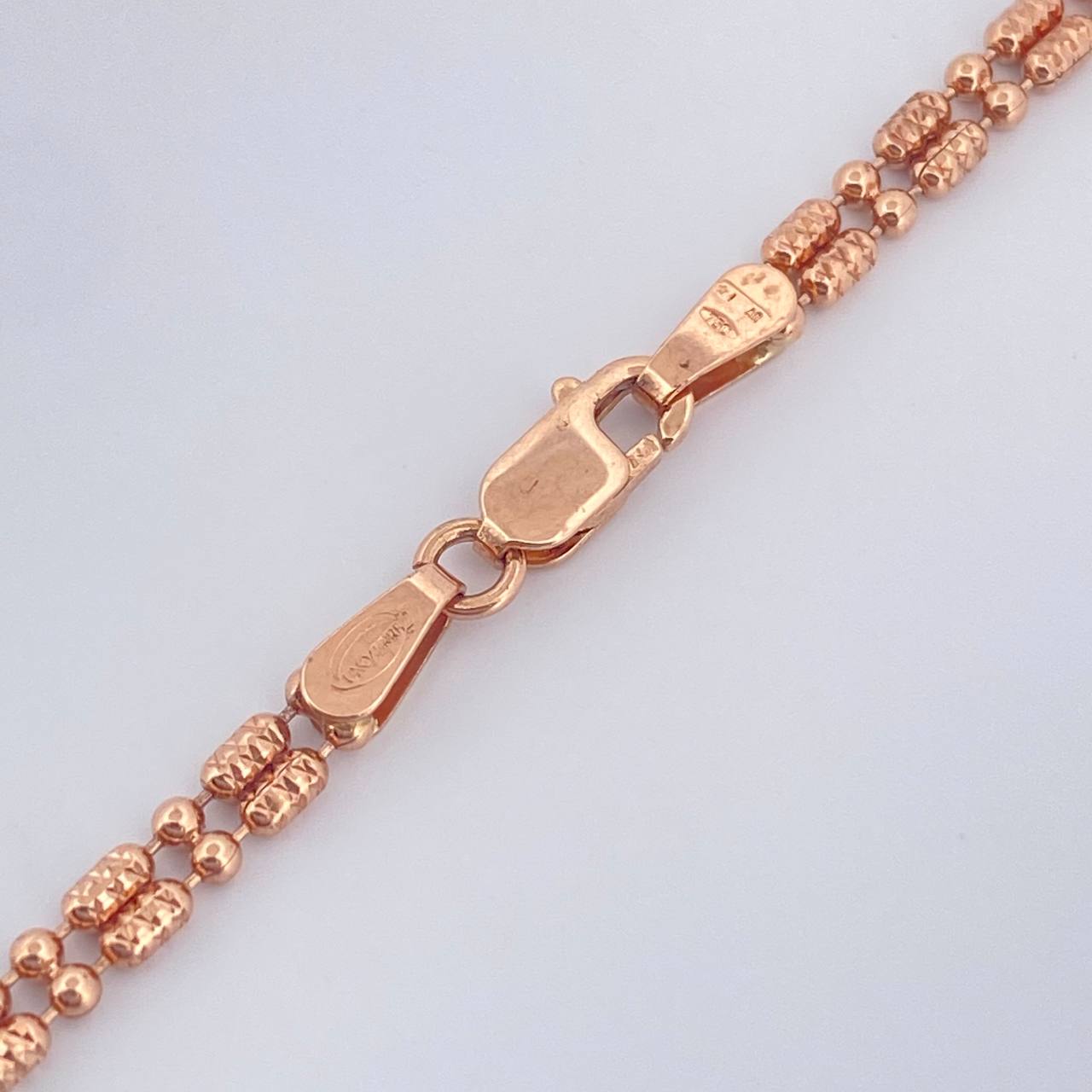 Cadena Morse Doble 12.55gr / 70.5cm / 2.68mm Oro Rosa +3 18K %