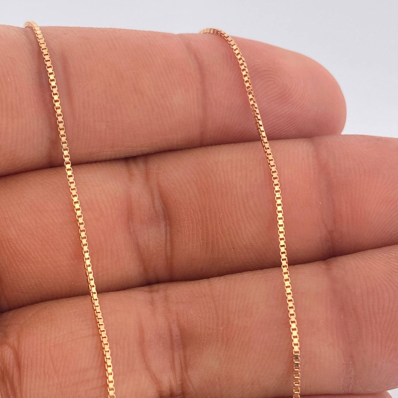 Cadena Veneciana 2.65gr / 40.5-45.5cm / 1mm Oro Rosa +3 18K %