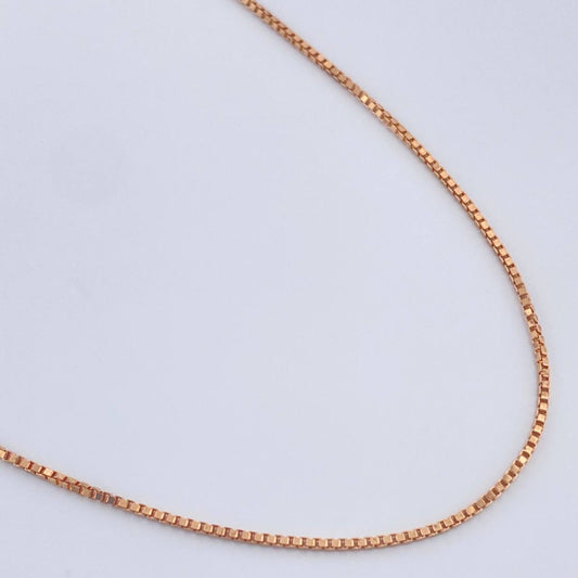 Cadena Veneciana 2.65gr / 40.5-45.5cm / 1mm Oro Rosa +3 18K %
