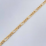 Pulso Figaro 0.7gr / 18.5cm / 2mm Oro Amarillo +1 18K %