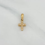 Dije Cruz Doble Faz 1 g / 1.8 cm Oro Amarillo 18K
