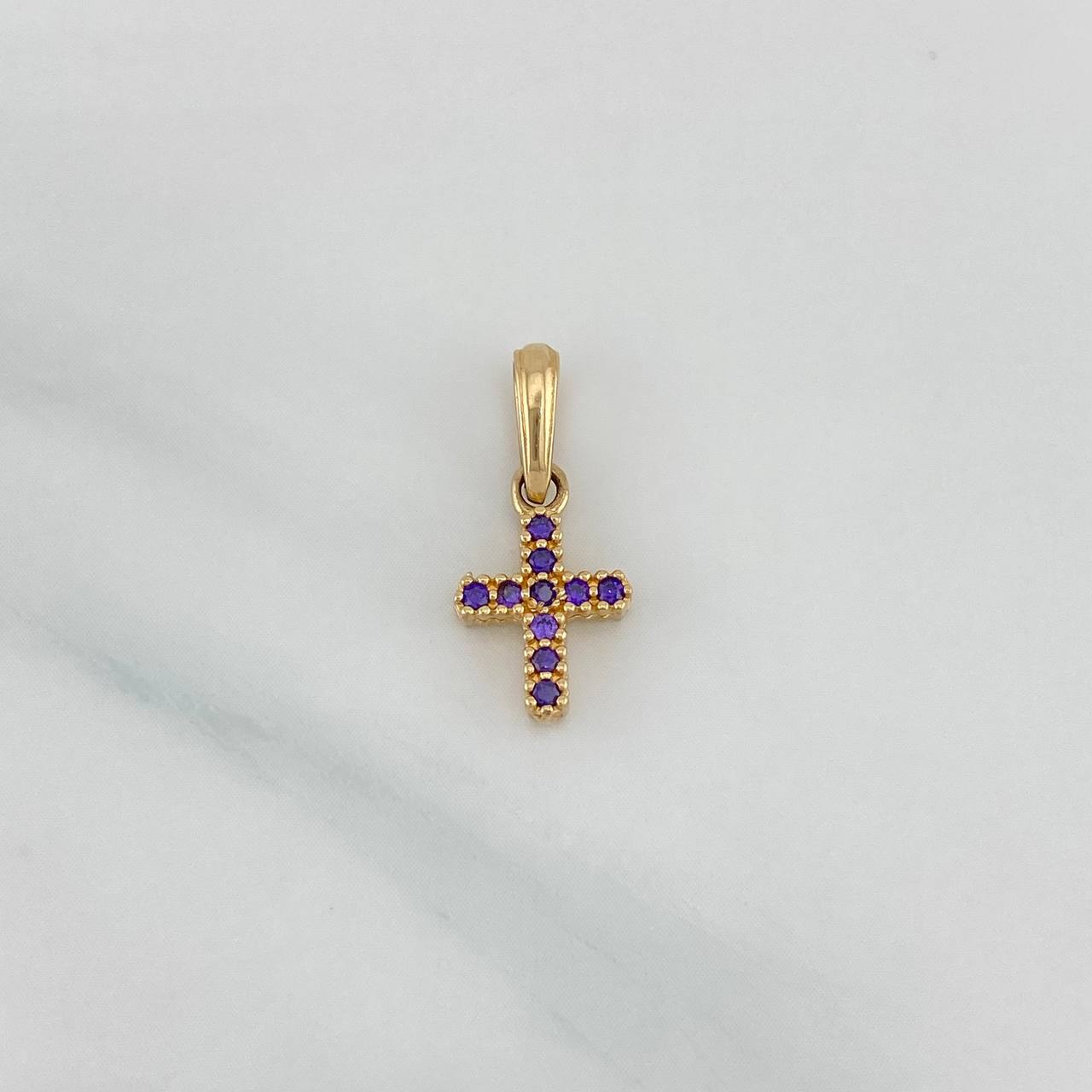 Dije Cruz Doble Faz 1 g / 1.8 cm Oro Amarillo 18K