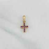 Dije Cruz Doble Faz 1 g / 1.8 cm Oro Amarillo 18K