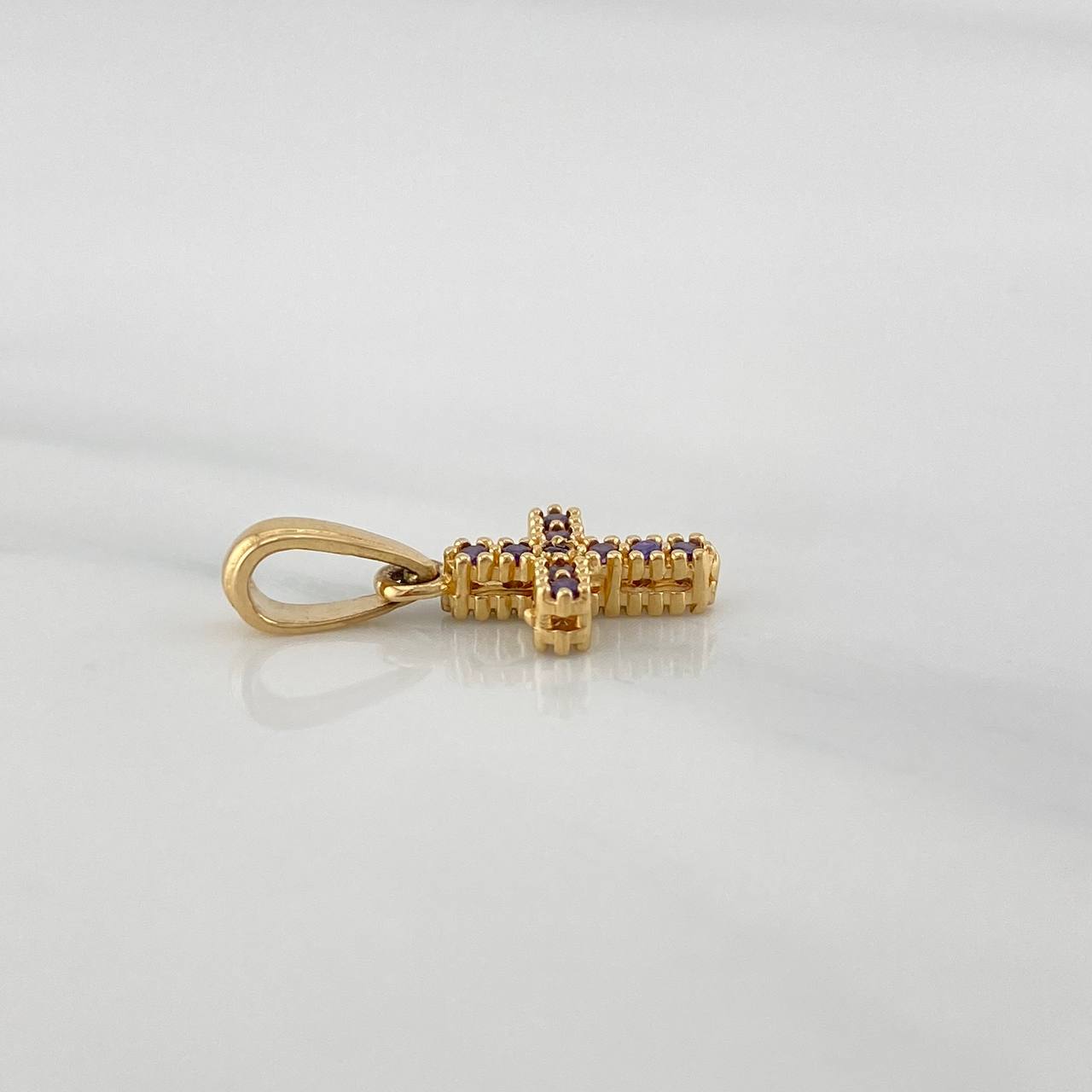 Dije Cruz Doble Faz 1 g / 1.8 cm Oro Amarillo 18K