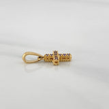 Dije Cruz Doble Faz 1 g / 1.8 cm Oro Amarillo 18K