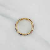 Anillo Eslabon 1.65 g / T6 3/4 Dos Oros Negro Amarillo 18K