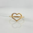 Anillo Silueta Corazon 1.5 g / T7 1/4 Oro Amarillo 18K