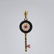 Dije Llave 2.45 g / 4 cm Dos Oros Negro Amarillo 18K