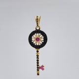 Dije Llave 2.45 g / 4 cm Dos Oros Negro Amarillo 18K