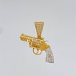Dije Pistola 4.1 g / 2.6 cm Dos Oros Amarillo Blanco 18K