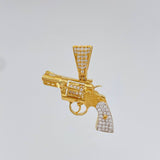 Dije Pistola 4.1 g / 2.6 cm Dos Oros Amarillo Blanco 18K