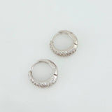 Candongas Halo De Luna 3.85 g / 1.5 cm Oro Blanco 18K