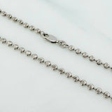 Tobillera Militar Media Luna 7.55 g / 25.2 cm / 3 mm Oro Blanco 18K