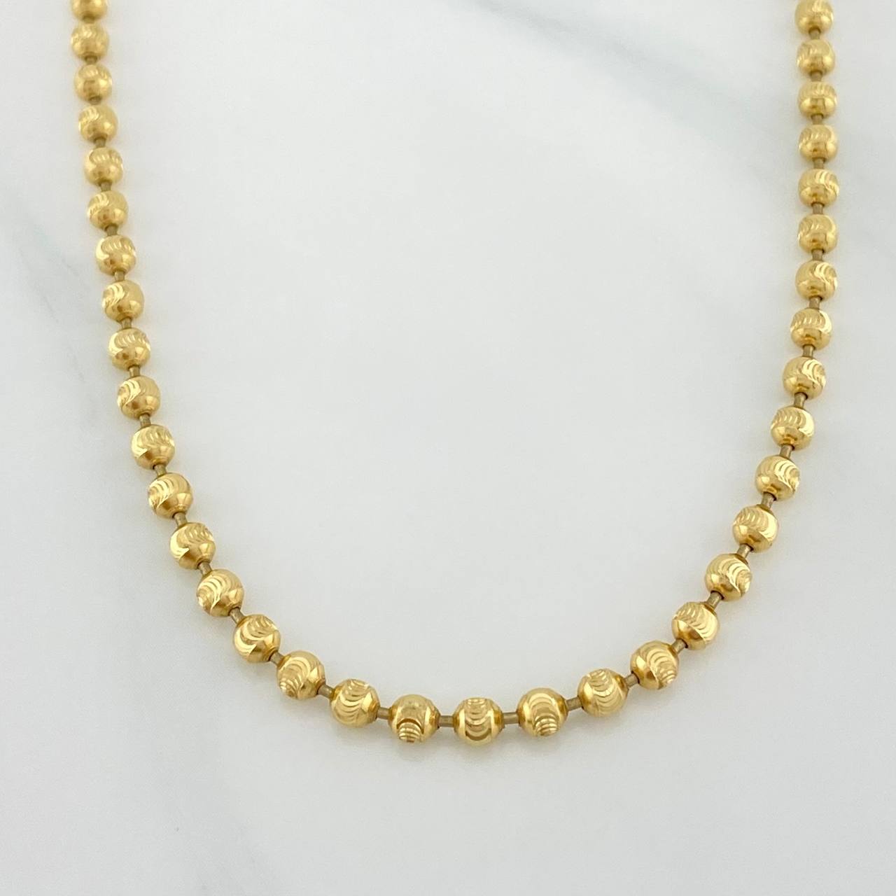Cadena Militar Media Luna 15.2 g / 61.2 cm / 3 mm Oro Amarillo 18K