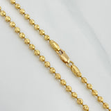 Cadena Militar Media Luna 15.2 g / 61.2 cm / 3 mm Oro Amarillo 18K