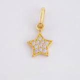 Dije Estrella Tupida 0.6gr / 1.5cm / Oro Amarillo 18K *