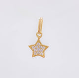Dije Estrella Tupida 0.6gr / 1.5cm / Oro Amarillo 18K *