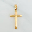 Dije Cruz Puntas Planas 1.25 g / 4.1 cm Oro Amarillo 18K