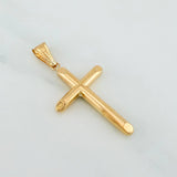 Dije Cruz Puntas Planas 1.25 g / 4.1 cm Oro Amarillo 18K