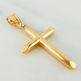 Dije Cruz Puntas Planas 1.25 g / 4.1 cm Oro Amarillo 18K