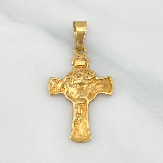 Dije Cruz Rostro Cristo 1.95 g / 2.9 cm Oro Amarillo 18K