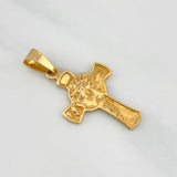 Dije Cruz Rostro Cristo 1.95 g / 2.9 cm Oro Amarillo 18K