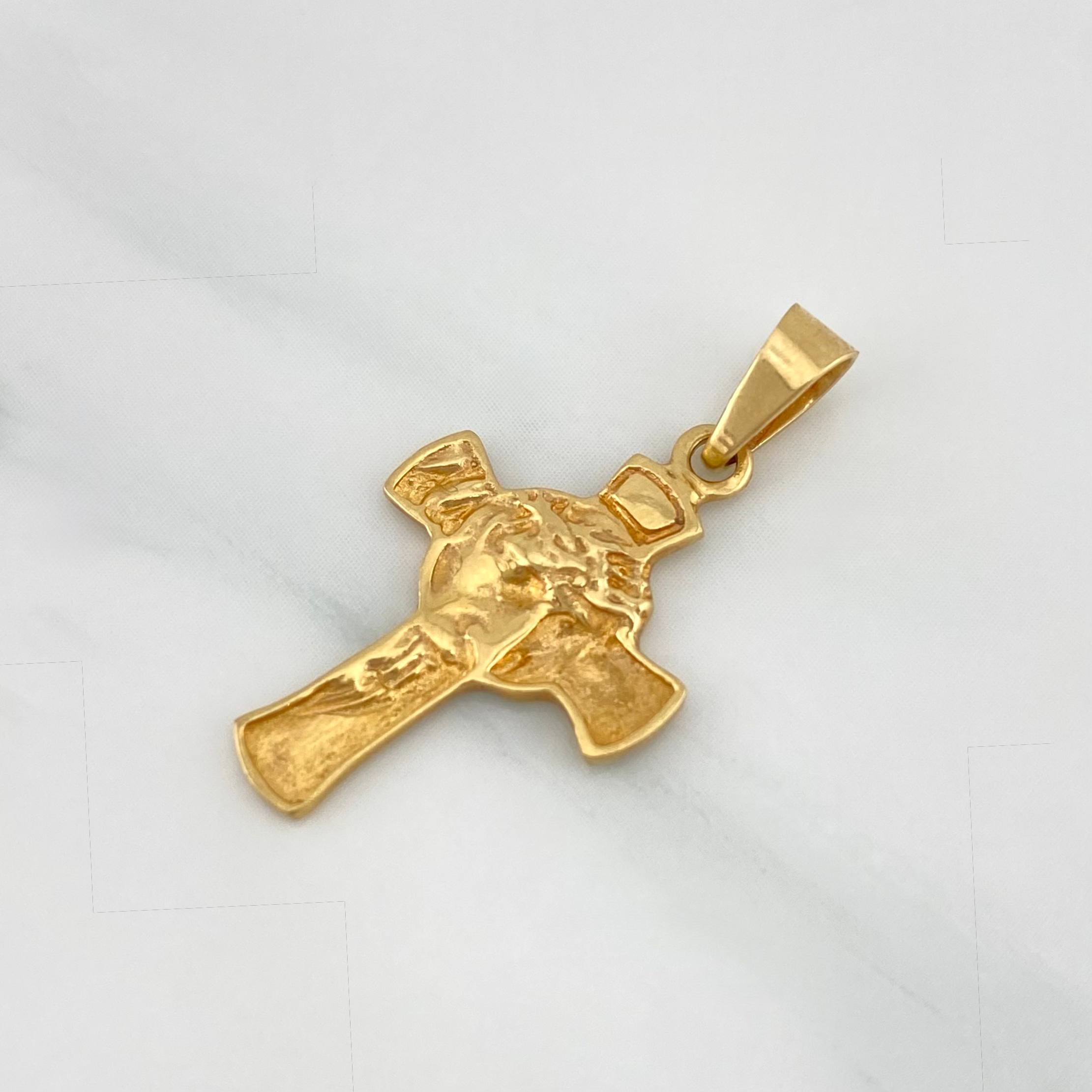 Dije Cruz Rostro Cristo 1.95 g / 2.9 cm Oro Amarillo 18K