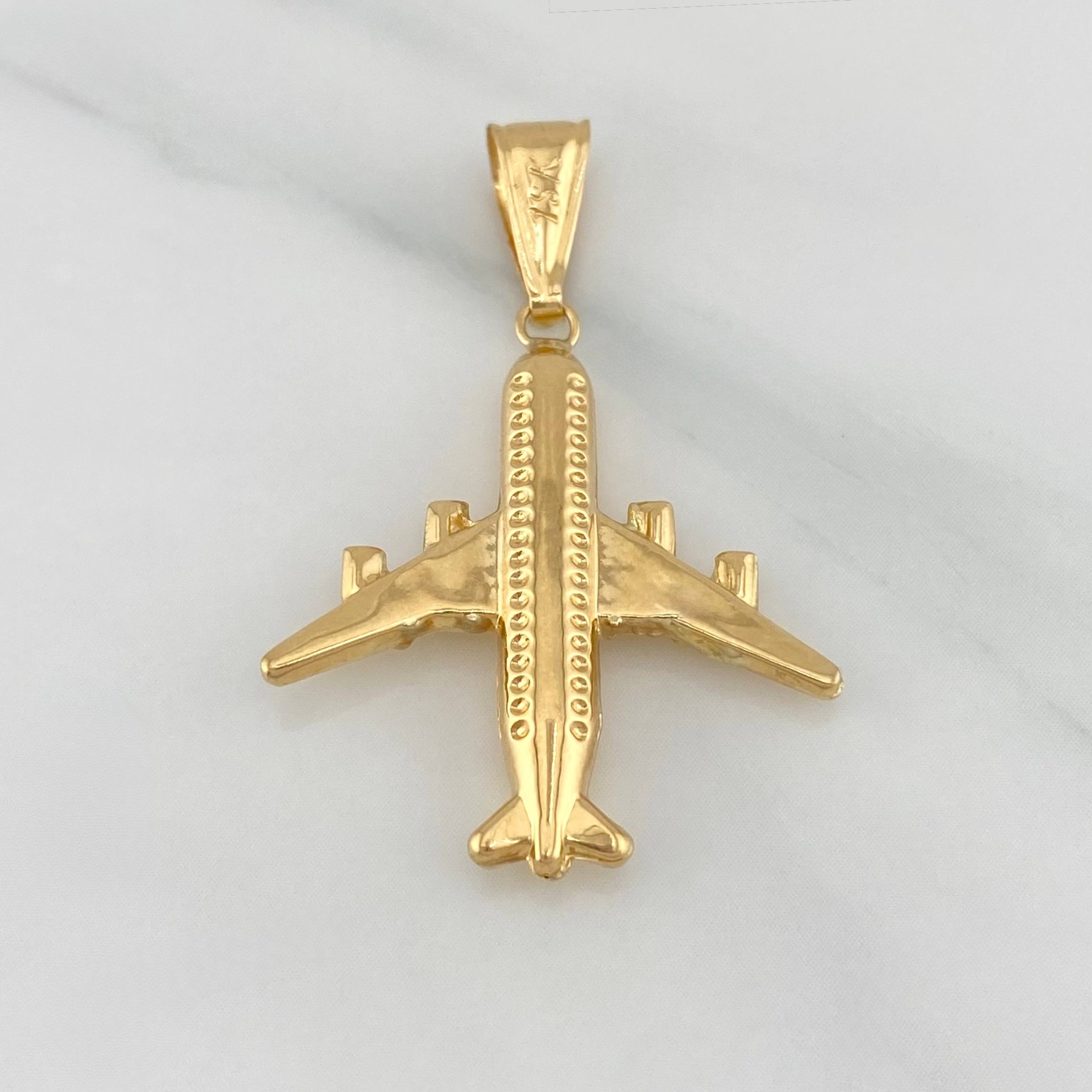 Dije Avion 1.65 g / 3.6 cm Oro Amarillo 18K