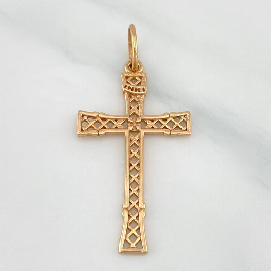 Dije Cruz 1.75 g / 3.7 cm Oro Rosa 18K