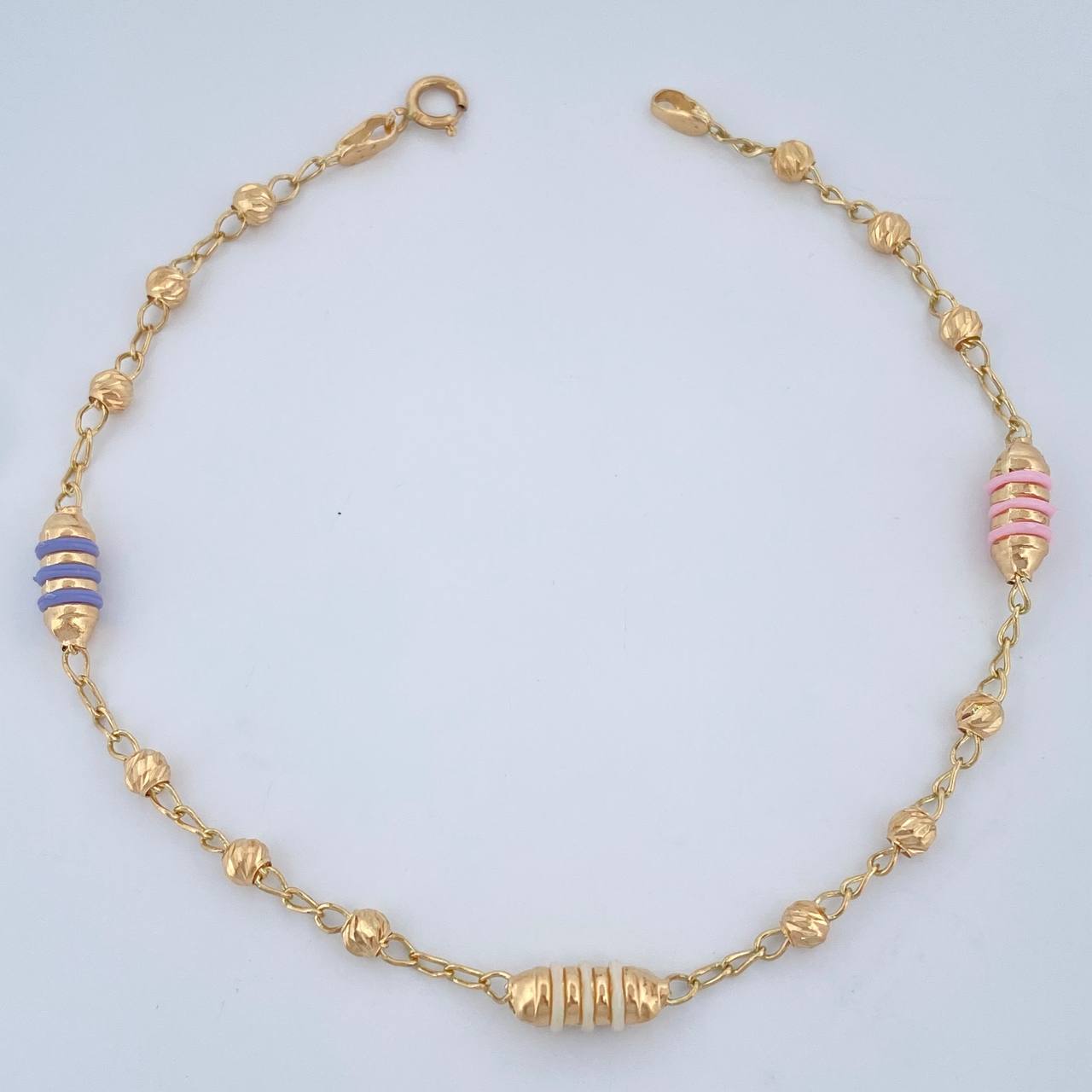 Pulso Espiga Barril 2.6gr / 19cm / 3mm Oro Amarillo 18K %