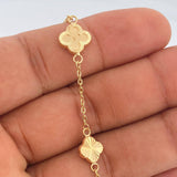 Pulso Trebol Aro Seguido 3.2gr / 19cm / 1mm Oro Amarillo 18K %
