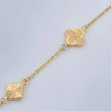 Pulso Trebol Aro Seguido 3.2gr / 19cm / 1mm Oro Amarillo 18K %