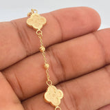 Pulso Trebol Militar 3.95gr / 19cm / 3mm Oro Amarillo 18K %