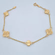 Pulso Trebol Aro Seguido 3.2gr / 19cm / 1mm Oro Amarillo 18K %
