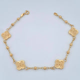 Pulso Trebol Militar 3.95gr / 19cm / 3mm Oro Amarillo 18K %