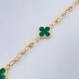 Pulso Trebol GC 4.35gr / 18.5cm / 2mm Oro Amarillo 18K %