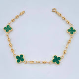 Pulso Trebol GC 4.35gr / 18.5cm / 2mm Oro Amarillo 18K %