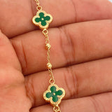 Pulso Trebol Militar 3.95gr / 18.5cm / 3mm Oro Amarillo 18K %