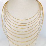 Cadena Cascada 9.95g / 45cm / 0.9mm Oro Amarillo 18K