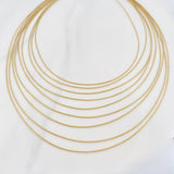 Cadena Cascada 10g / 44cm/41cm / 0.9mm Oro Amarillo 18K